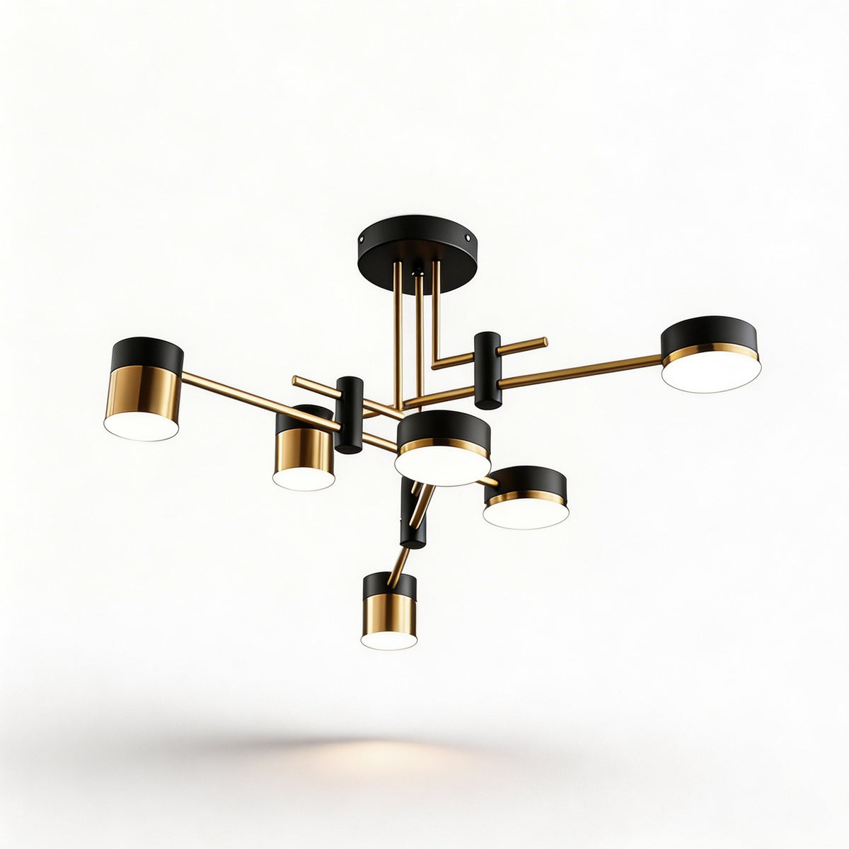 Adjustable Sputnik Ceiling Light — Dimmable LED, Iron and Acrylic, 4 6 8 Light Options