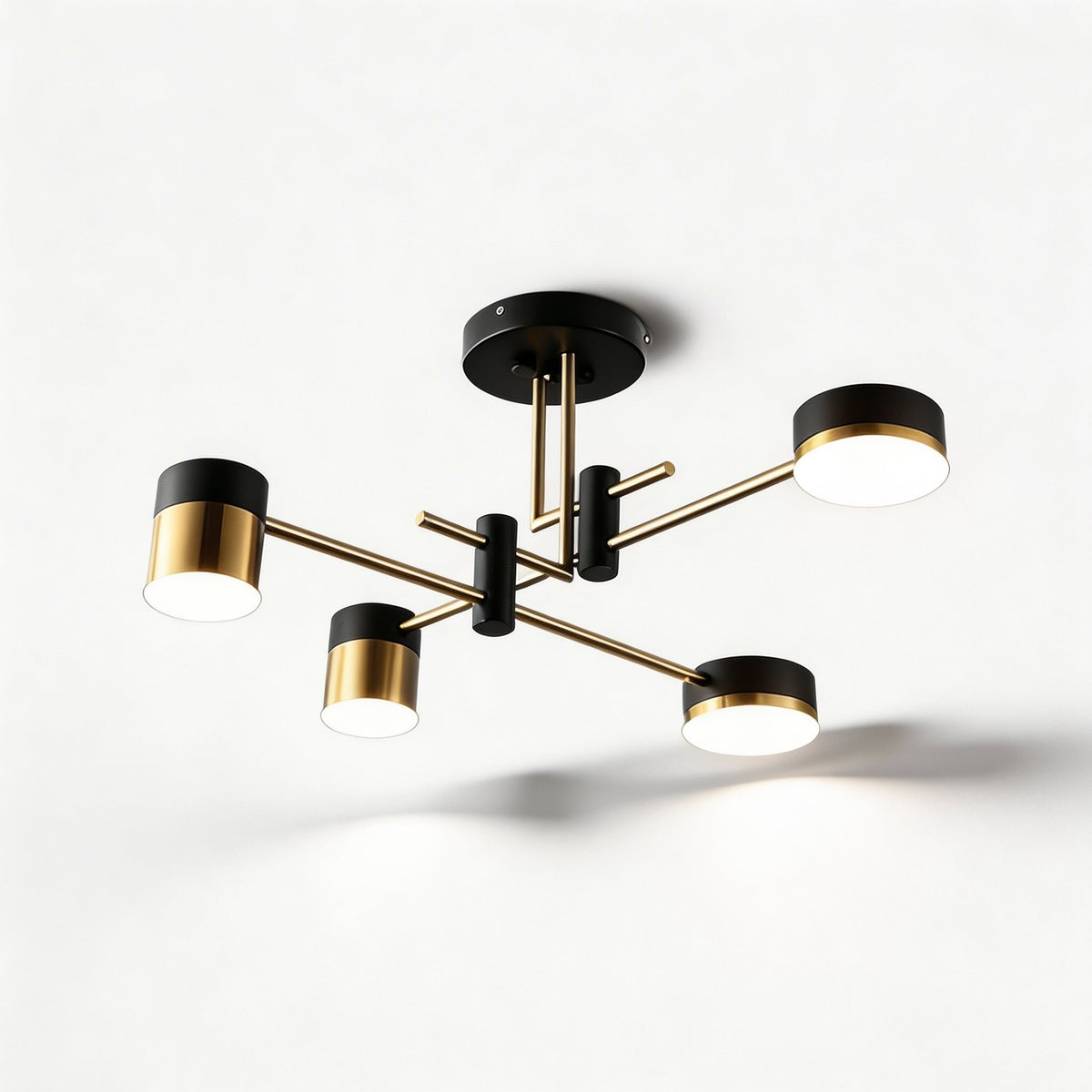 Adjustable Sputnik Ceiling Light — Dimmable LED, Iron and Acrylic, 4 6 8 Light Options