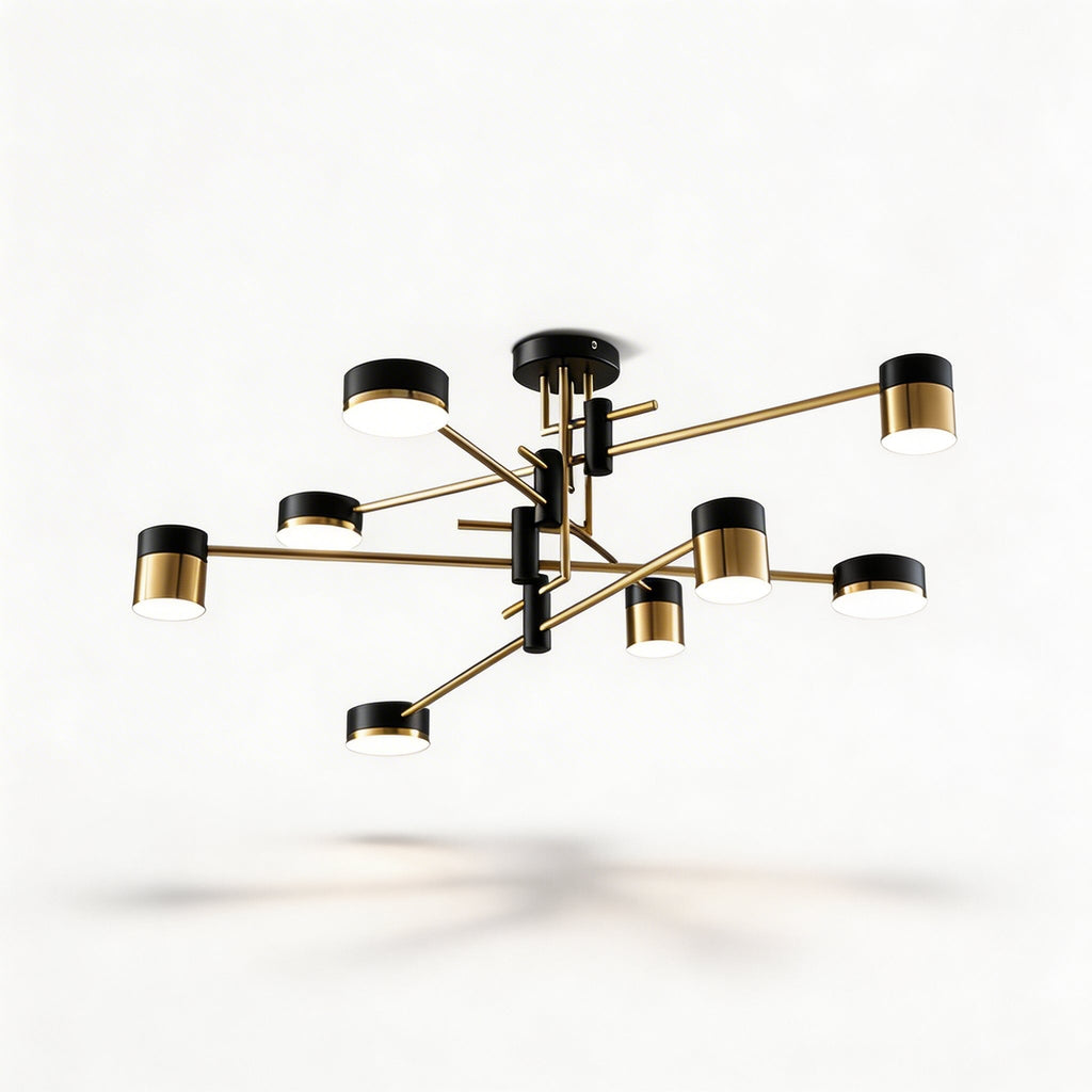 Adjustable Sputnik Ceiling Light — Dimmable LED, Iron and Acrylic, 4 6 8 Light Options