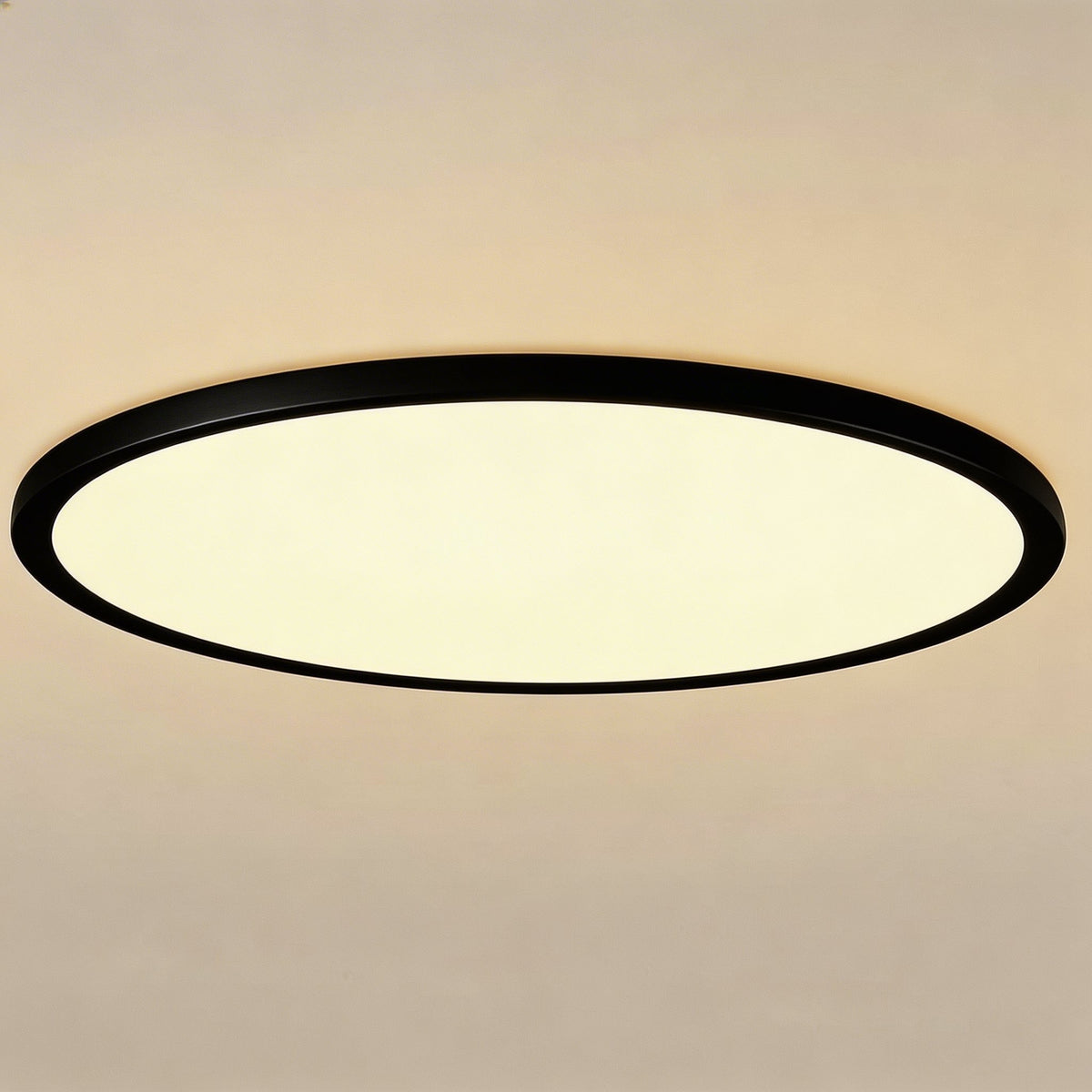 מנורת תקרה עגולה מודרנית צמודת תקרה עם LED — 72W עם עמעום, 3430LM, אלומיניום ואקריליק