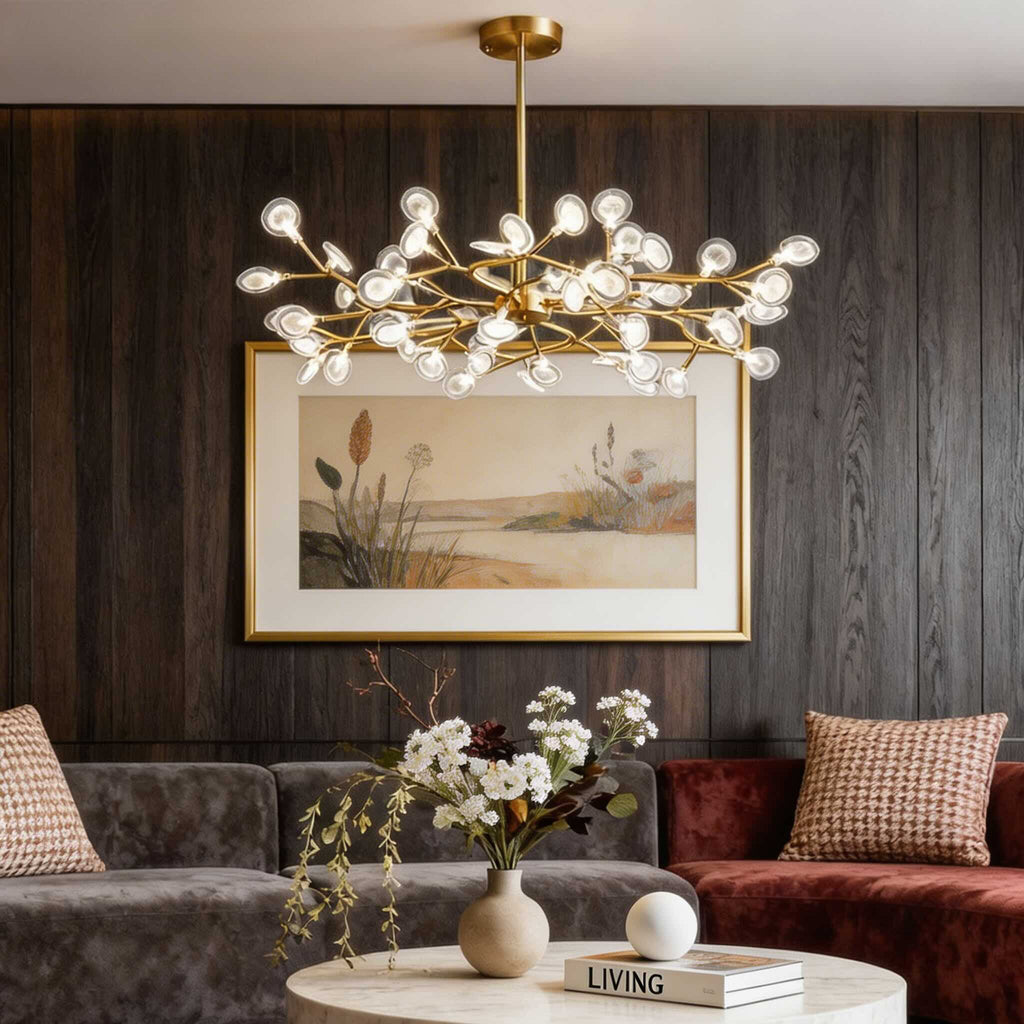 Modern Metal Pendant Light — Adjustable 27-Light LED Ceiling Fixture