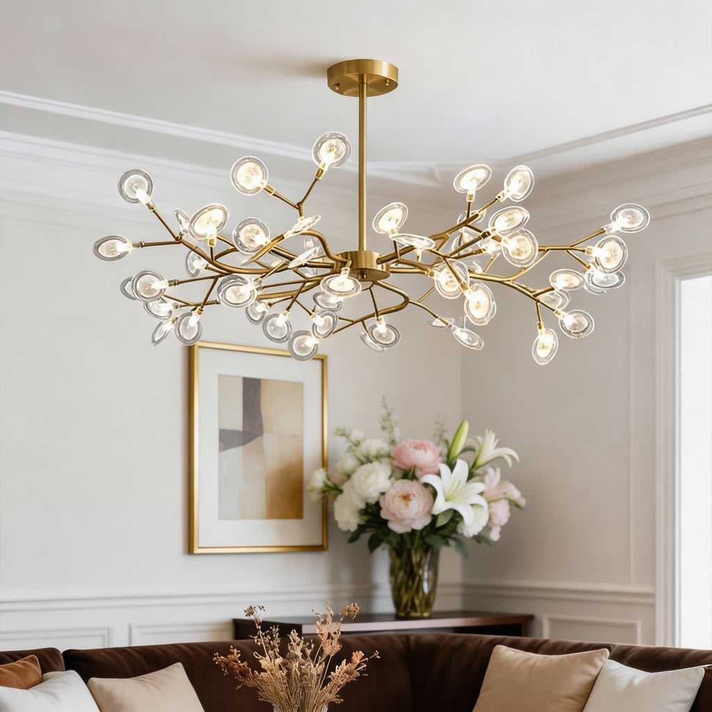 Modern Metal Pendant Light — Adjustable 27-Light LED Ceiling Fixture