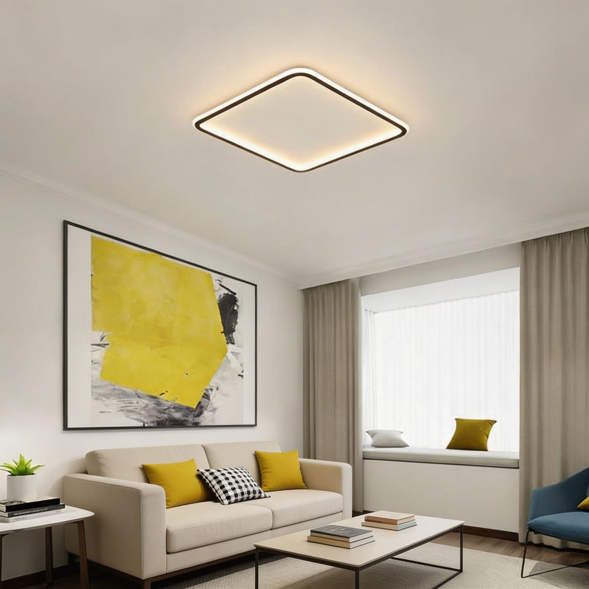 100W dimbar LED-taklampa — aluminiumram, PMMA-diffusor