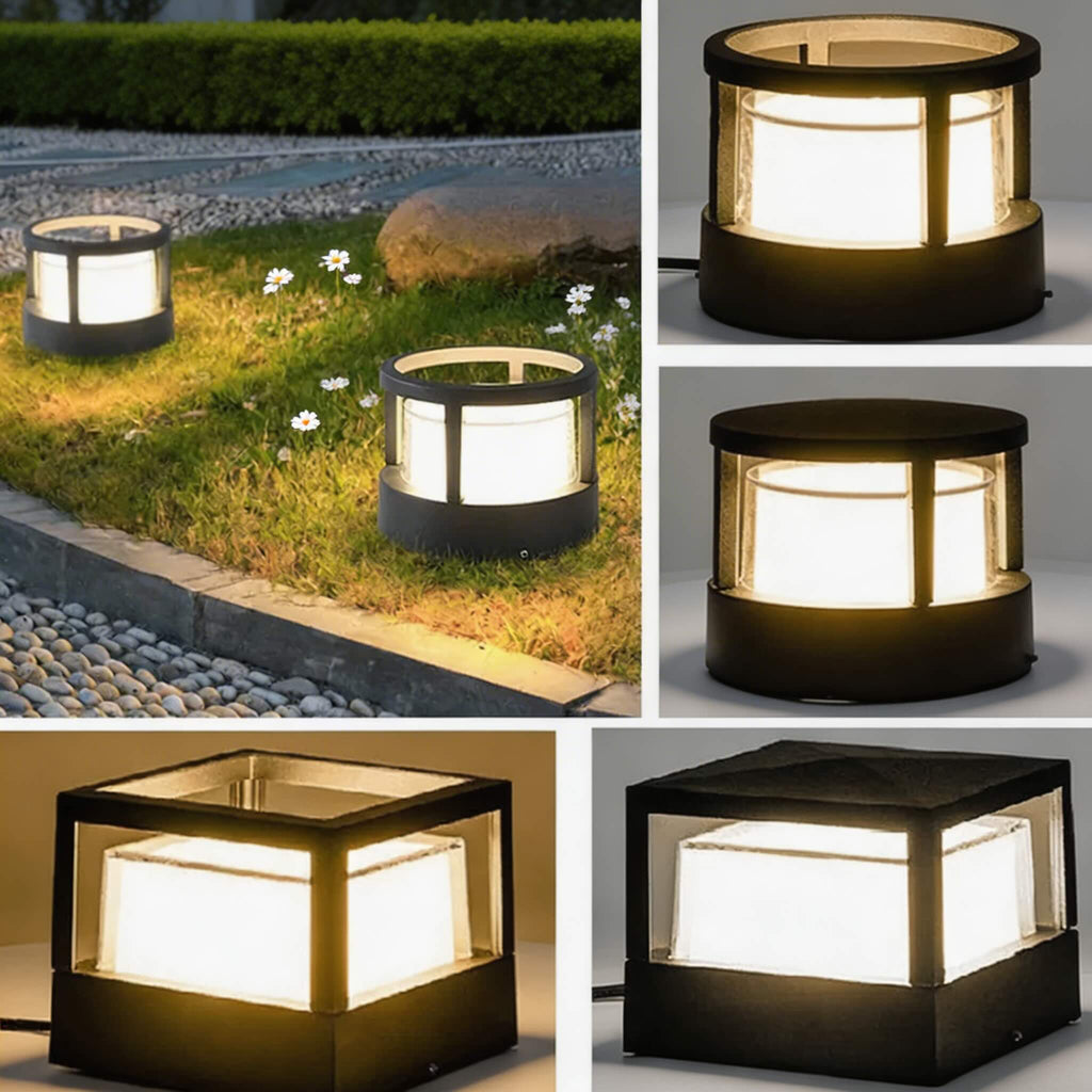 Vattentät modern väggmonterad pelarlampa i aluminium — 7 W LED-utomhusarmatur