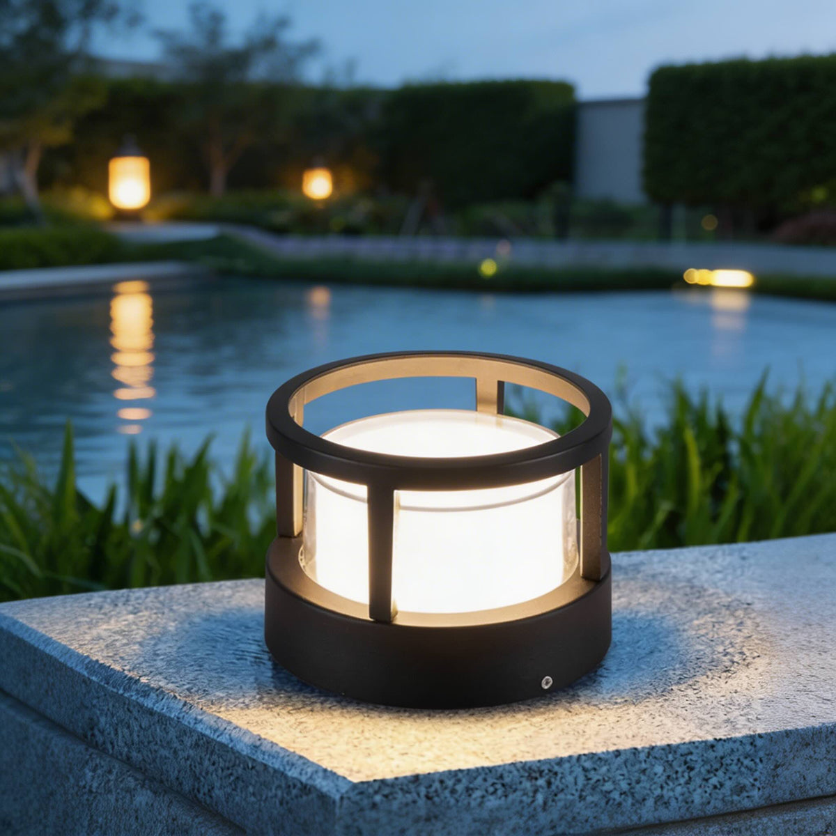 Vattentät modern väggmonterad pelarlampa i aluminium — 7 W LED-utomhusarmatur