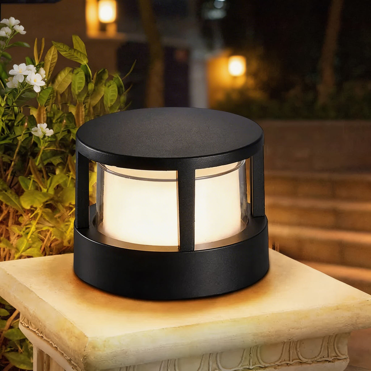Vattentät modern väggmonterad pelarlampa i aluminium — 7 W LED-utomhusarmatur