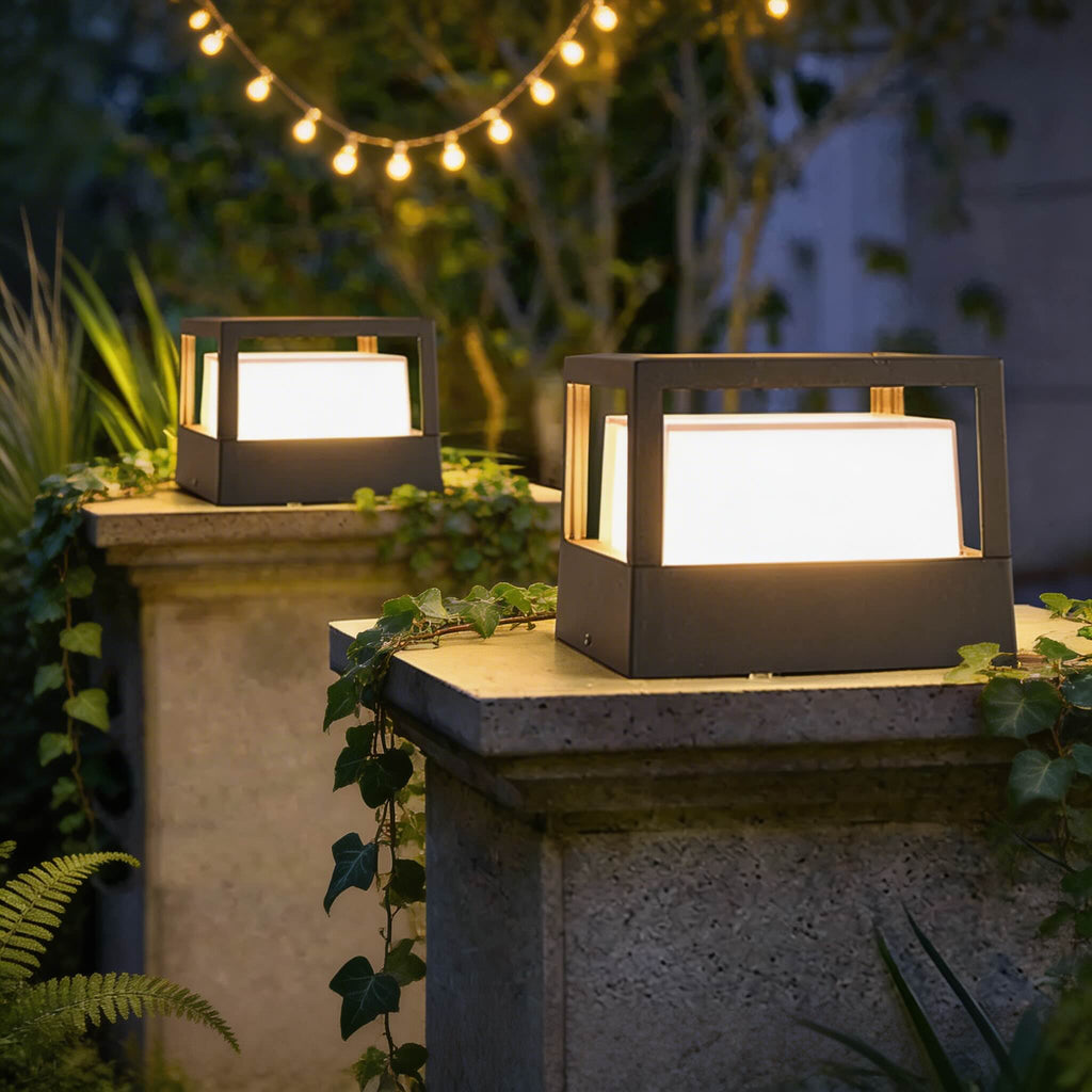 Vattentät modern väggmonterad pelarlampa i aluminium — 7 W LED-utomhusarmatur