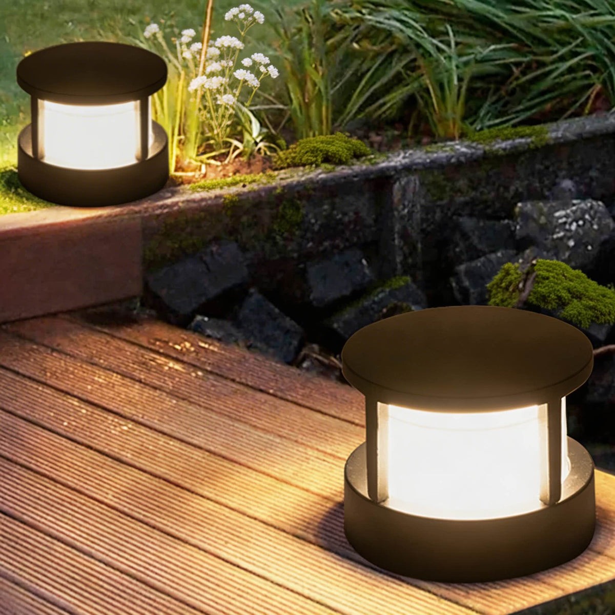 Vattentät modern väggmonterad pelarlampa i aluminium — 7 W LED-utomhusarmatur
