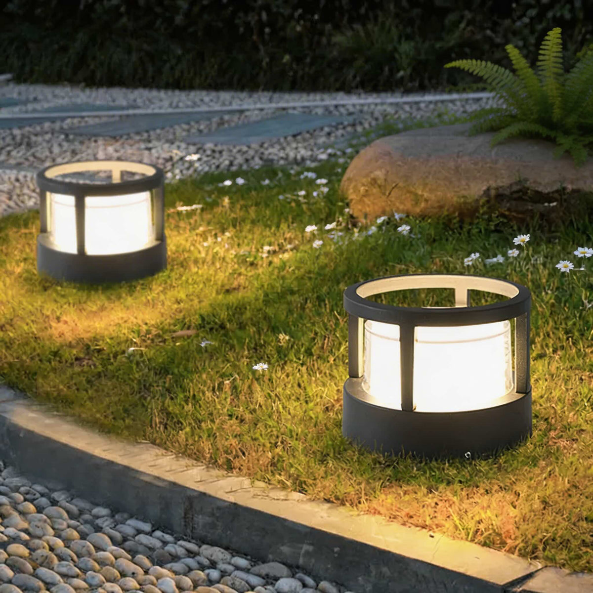 Vattentät modern väggmonterad pelarlampa i aluminium — 7 W LED-utomhusarmatur