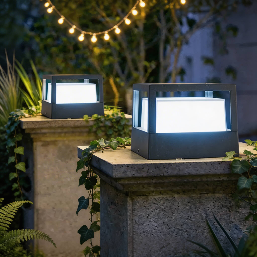 Vattentät modern väggmonterad pelarlampa i aluminium — 7 W LED-utomhusarmatur