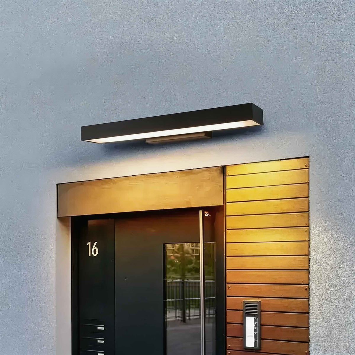 Modern LED-es fali lámpa — vízálló rozsdamentes acélház, állítható rögzítés