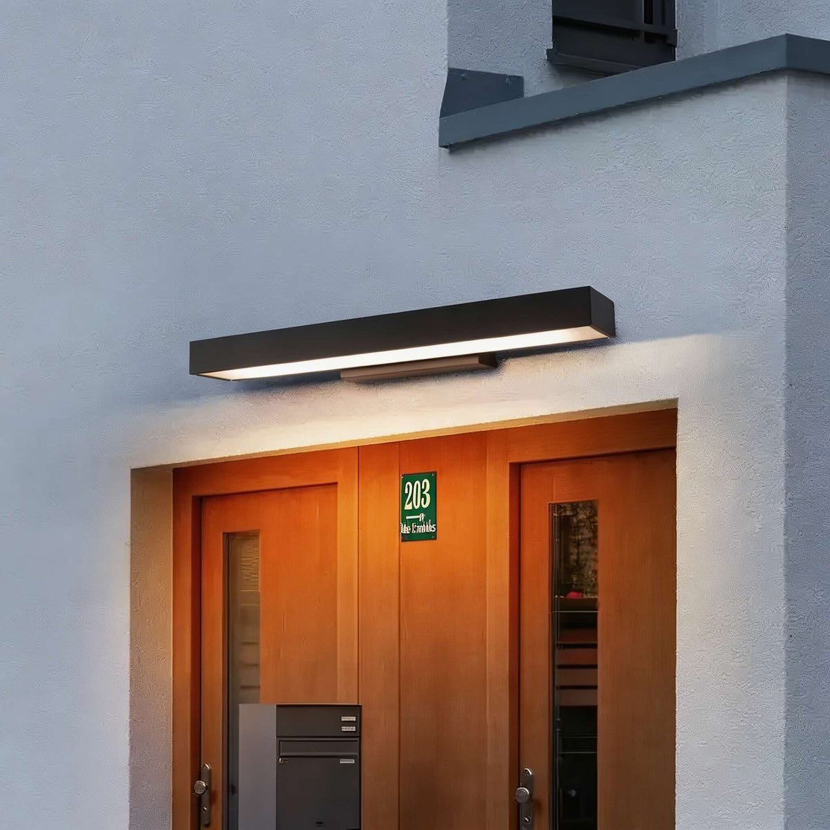 Modern LED-es fali lámpa — vízálló rozsdamentes acélház, állítható rögzítés