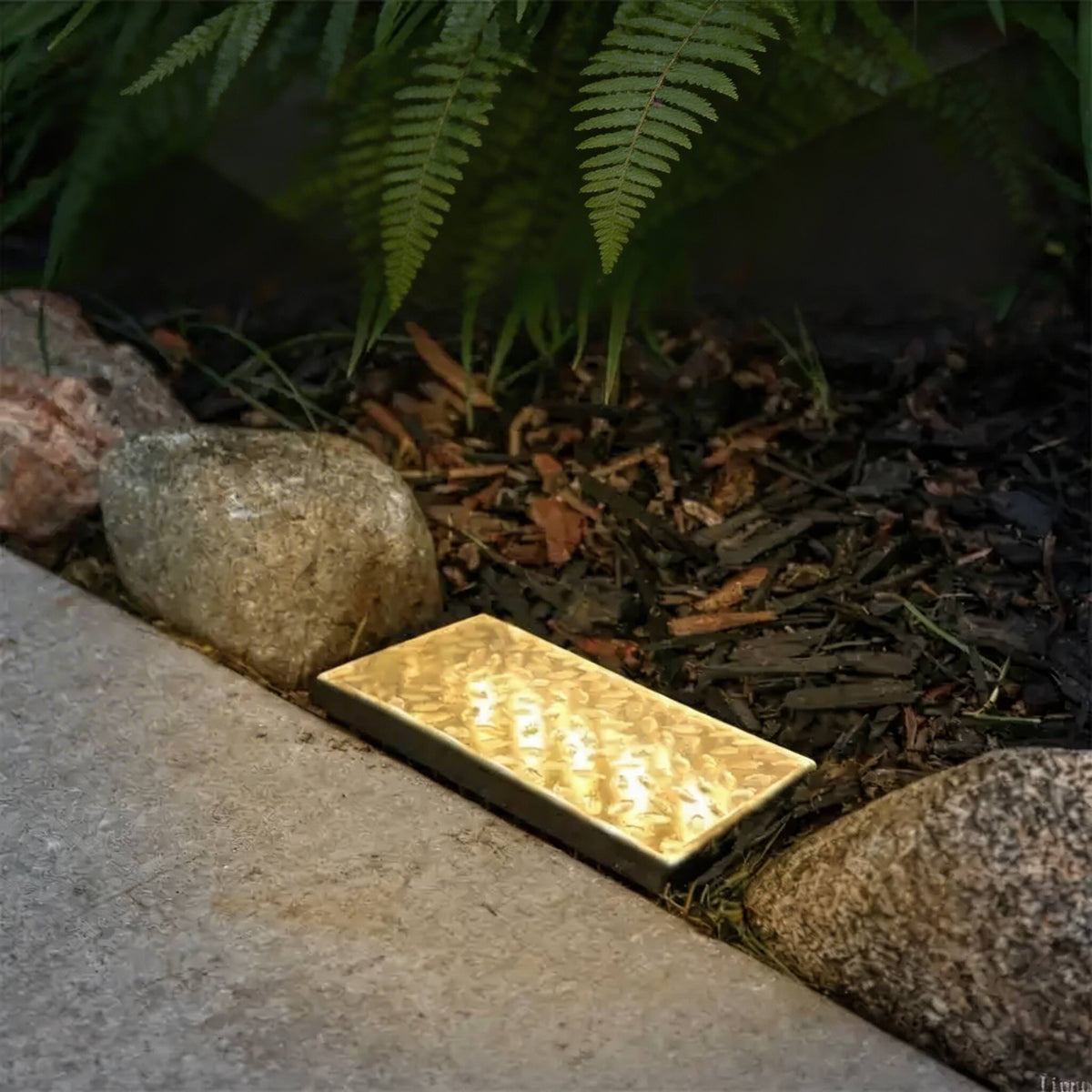 Napelemes téglalámpák — vízálló, 12 LED-es kerti ösvénylámpák