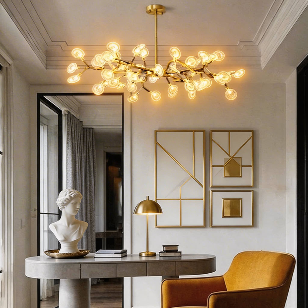 Modern Metal Pendant Light — Adjustable 27-Light LED Ceiling Fixture