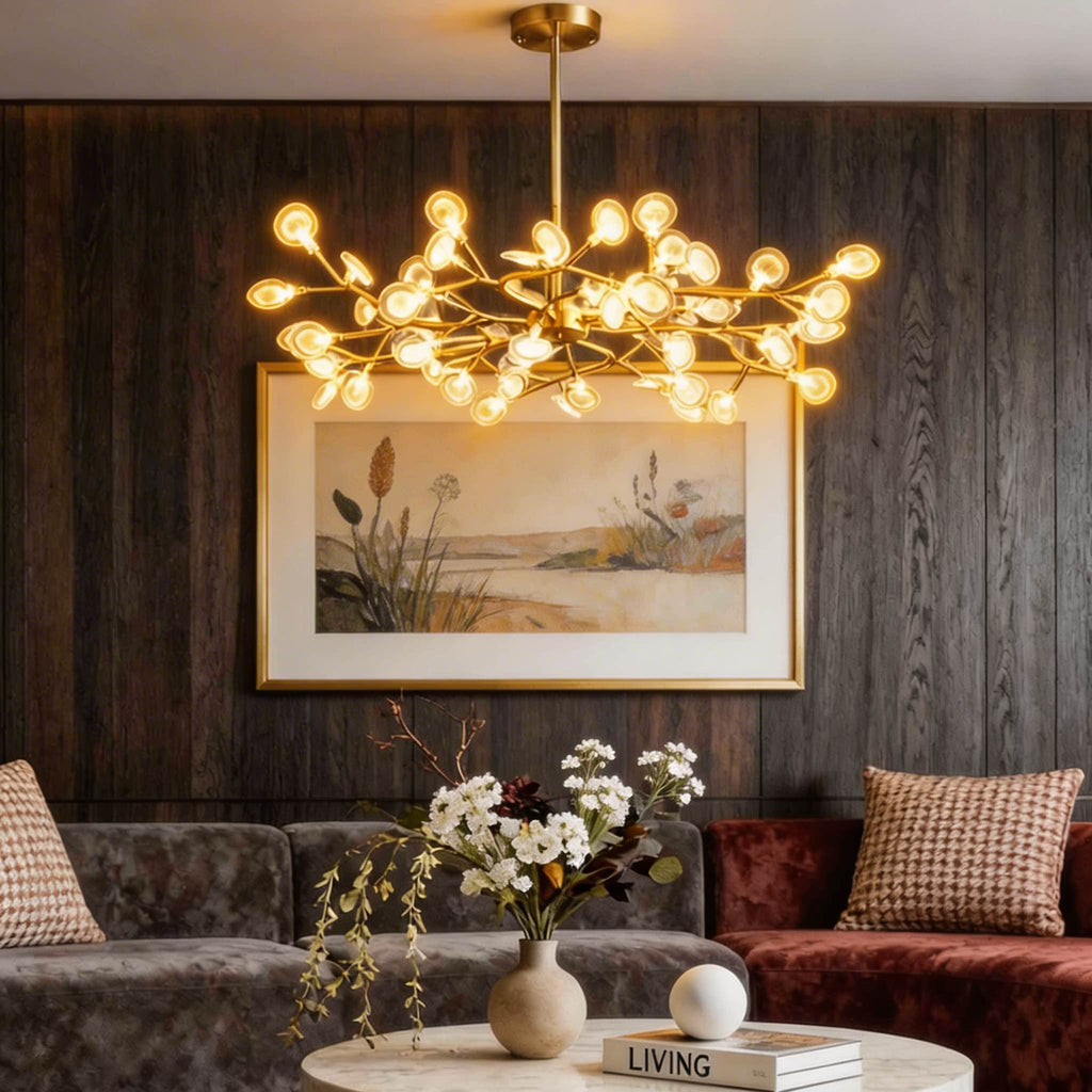 Modern Metal Pendant Light — Adjustable 27-Light LED Ceiling Fixture