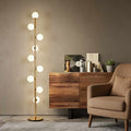 Modern justerbar golvlampa — 9 glaskulor, integrerad LED