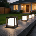 Modern soldriven LED-pedestallampa — vattentät, modern design