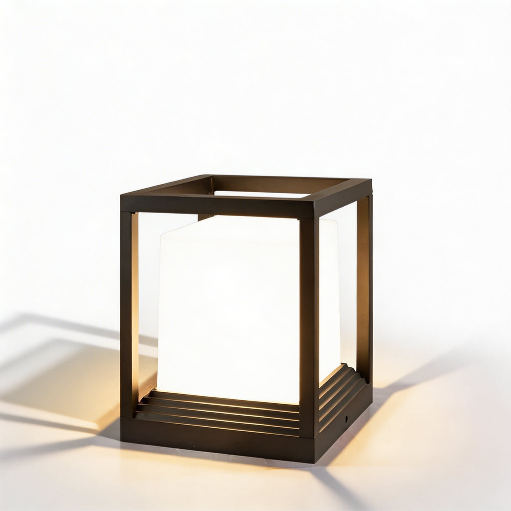Modern soldriven LED-pedestallampa — vattentät, modern design