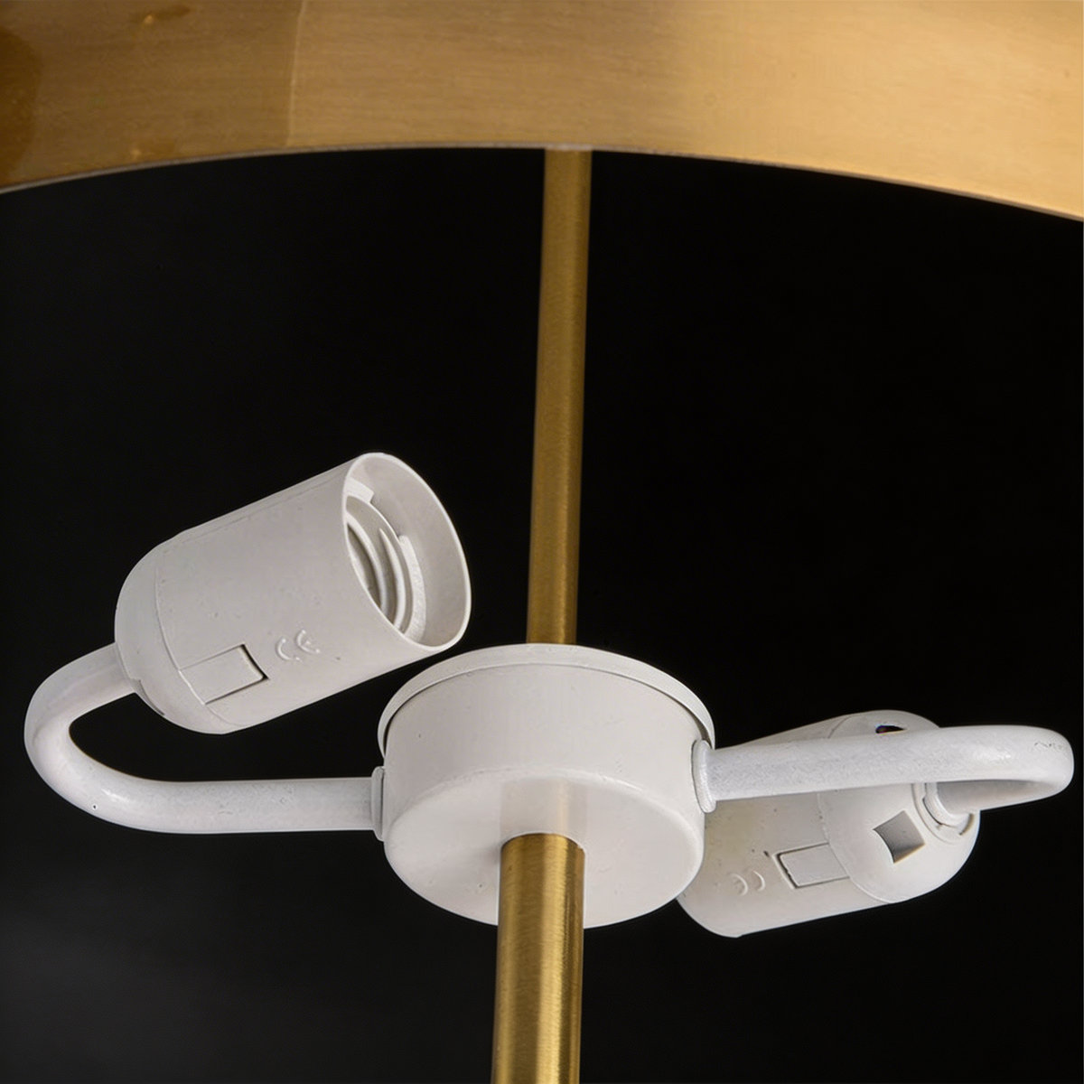 Modern Tripod Floor Lamp — Gold Iron Frame, Integrated LED Light