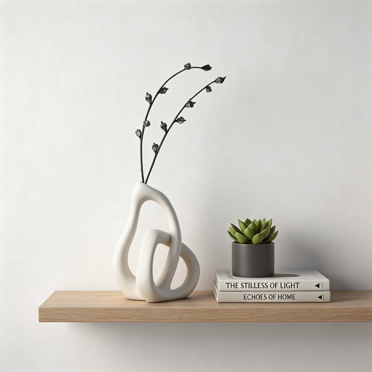 Vaso in ceramica nordico — Profilo scultoreo irregolare, rifinito a mano