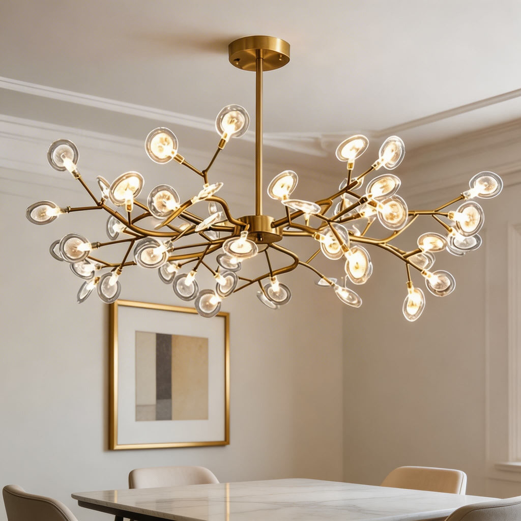 Modern Metal Pendant Light — Adjustable 27-Light LED Ceiling Fixture