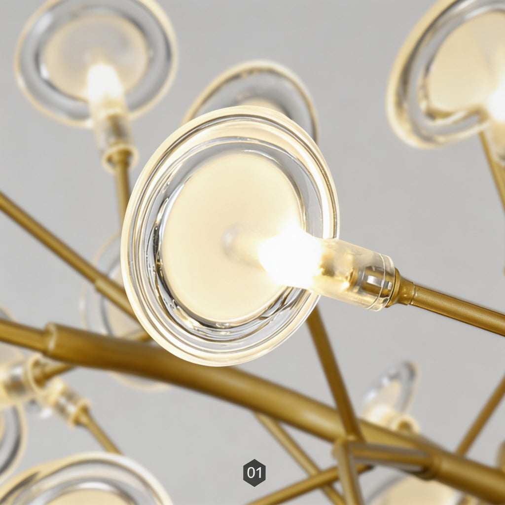Modern Metal Pendant Light — Adjustable 27-Light LED Ceiling Fixture