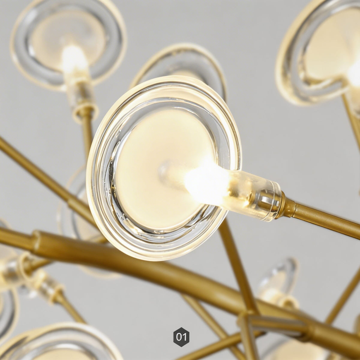Modern Metal Pendant Light — Adjustable 27-Light LED Ceiling Fixture