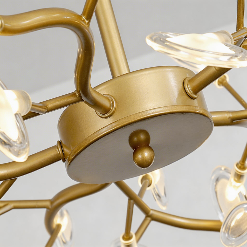 Modern Metal Pendant Light — Adjustable 27-Light LED Ceiling Fixture