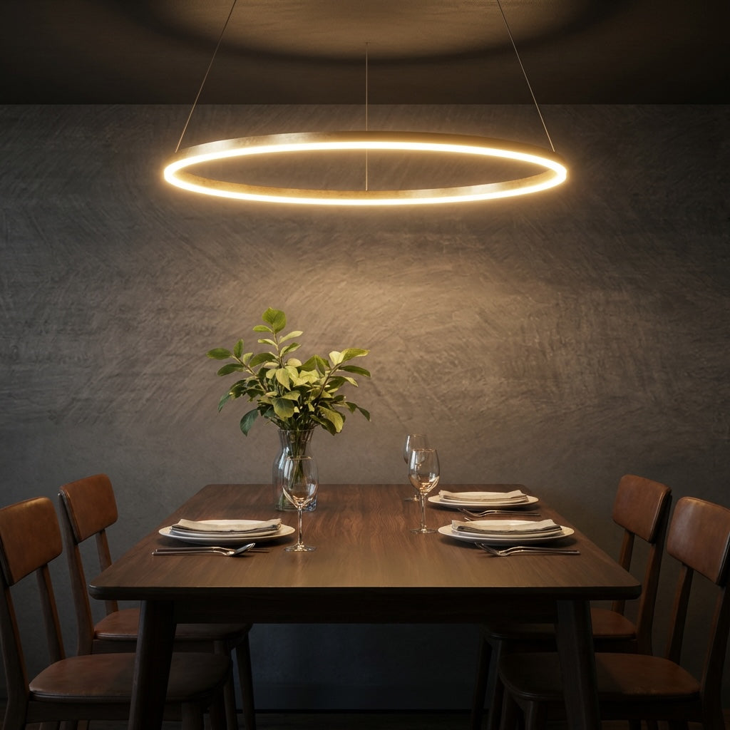 Modern Dimmable LED Chandelier — Aluminum Housing, Soft Acrylic Diffuser, Three Color Temperature Options