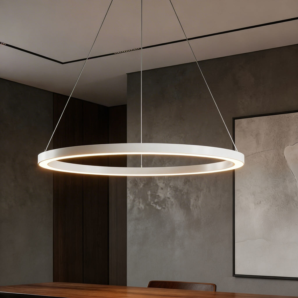 Modern Dimmable LED Chandelier — Aluminum Housing, Soft Acrylic Diffuser, Three Color Temperature Options
