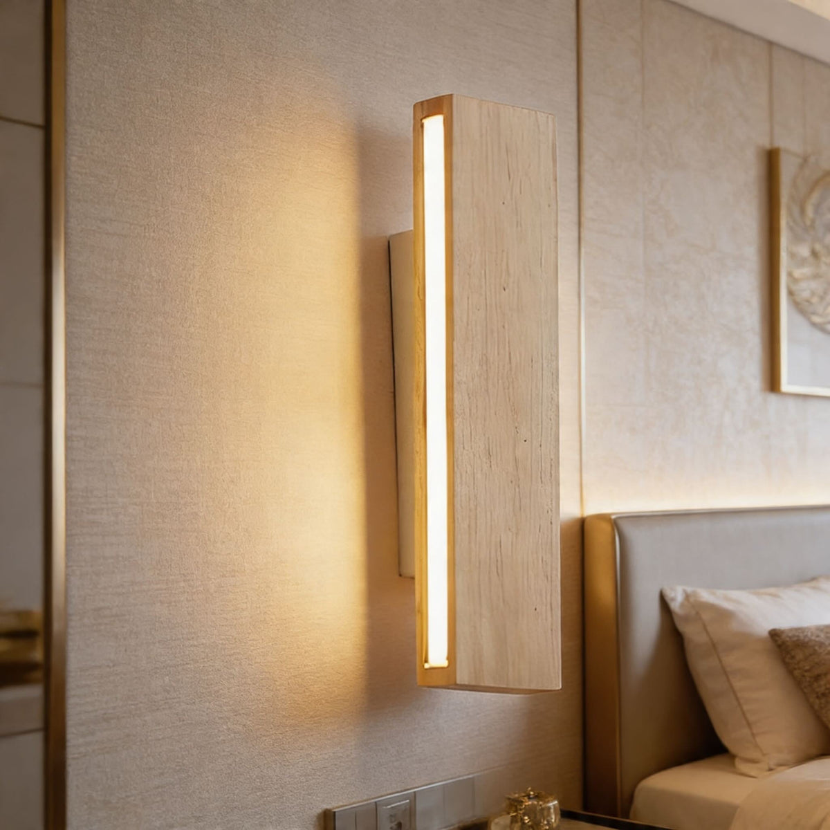 Modern Minimalist Adjustable Wall Light — Wood and Acrylic LED, 3000K