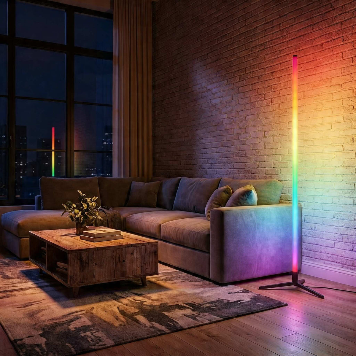 Adjustable Metal Floor Lamp — Smart Control, 16 Million Colors, LED Lighting