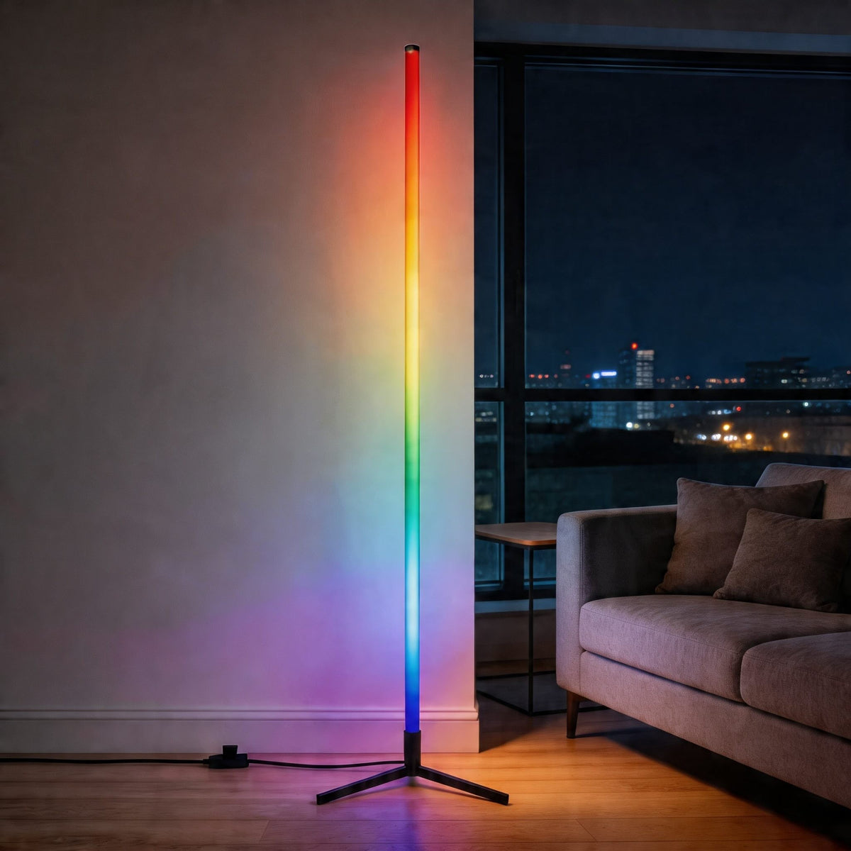Adjustable Metal Floor Lamp — Smart Control, 16 Million Colors, LED Lighting
