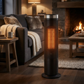 1500W Ceramic Vertical Floor Heater — Adjustable Thermostat, Narrow Vertical Profile, Energy Efficient