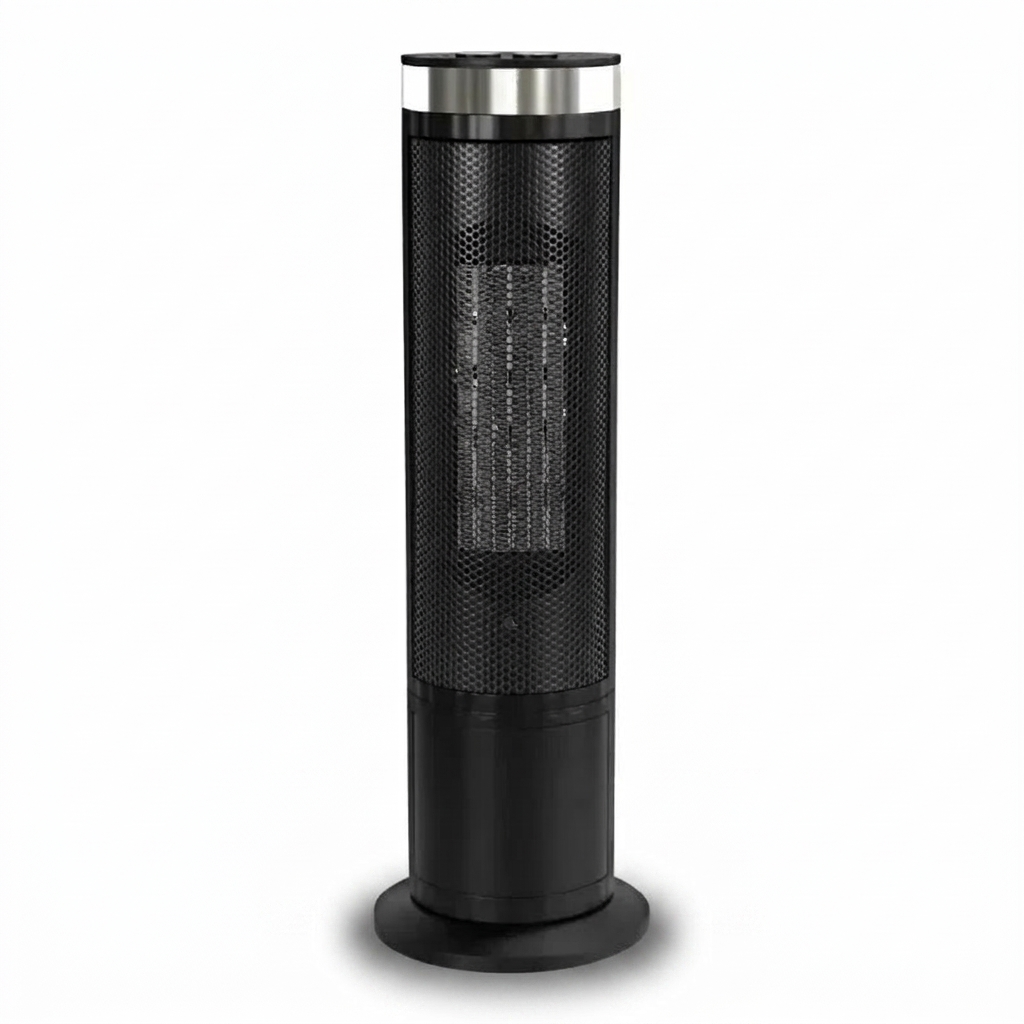 1500W Ceramic Vertical Floor Heater — Adjustable Thermostat, Narrow Vertical Profile, Energy Efficient
