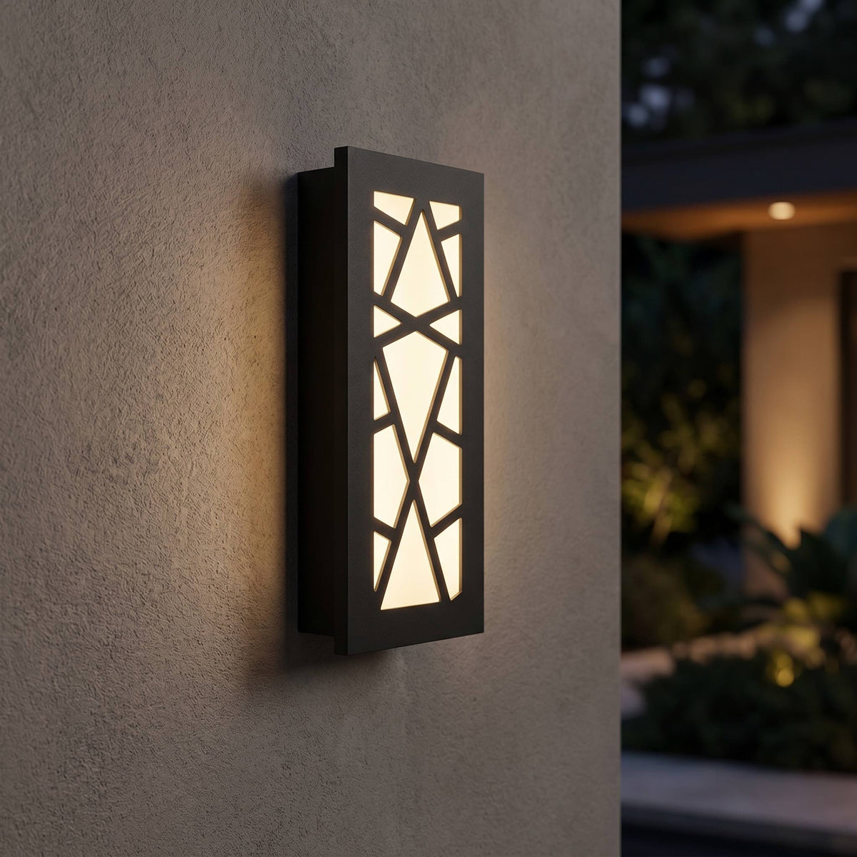 Temsk modern LED-vägglampa — vattentålig utomhusbelysning, rostskyddad design
