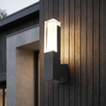Modern Black Outdoor Wall Light — Motion Sensor, Waterproof, Adjustable, 7W & 14W