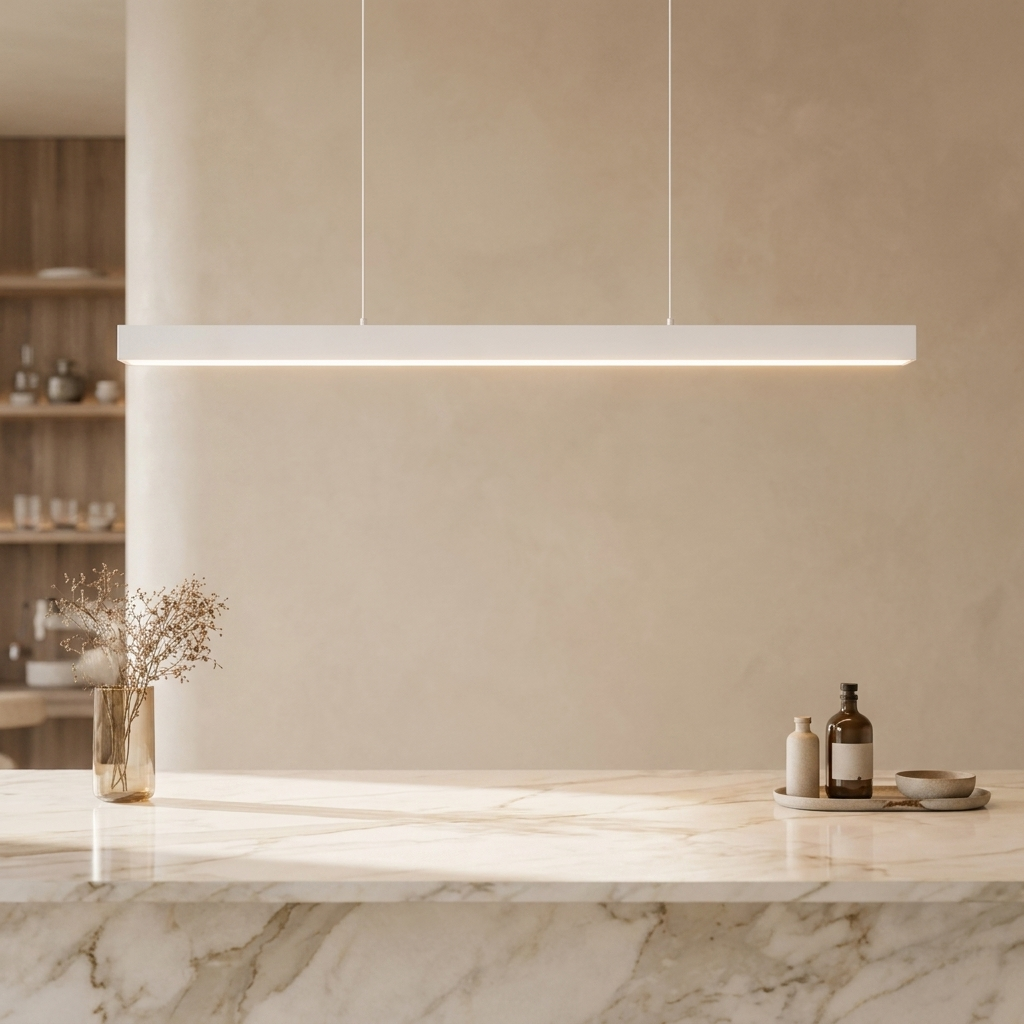 Moderne lineær LED-loftpendel — moderne pendellampe til køkkenø