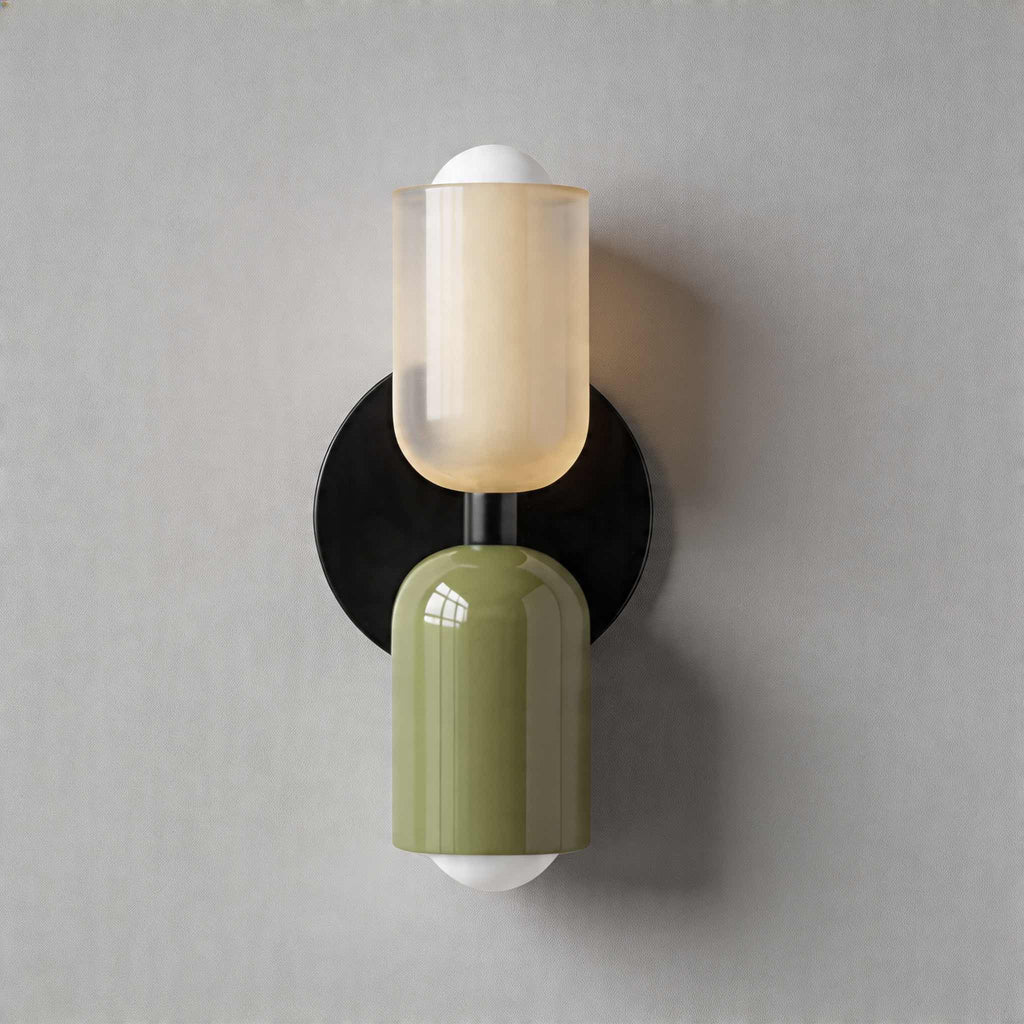 Modern nordisk vägglampa med dubbla huvuden - målat järn, väggmonterad, dimbar E26, LED-kompatibel