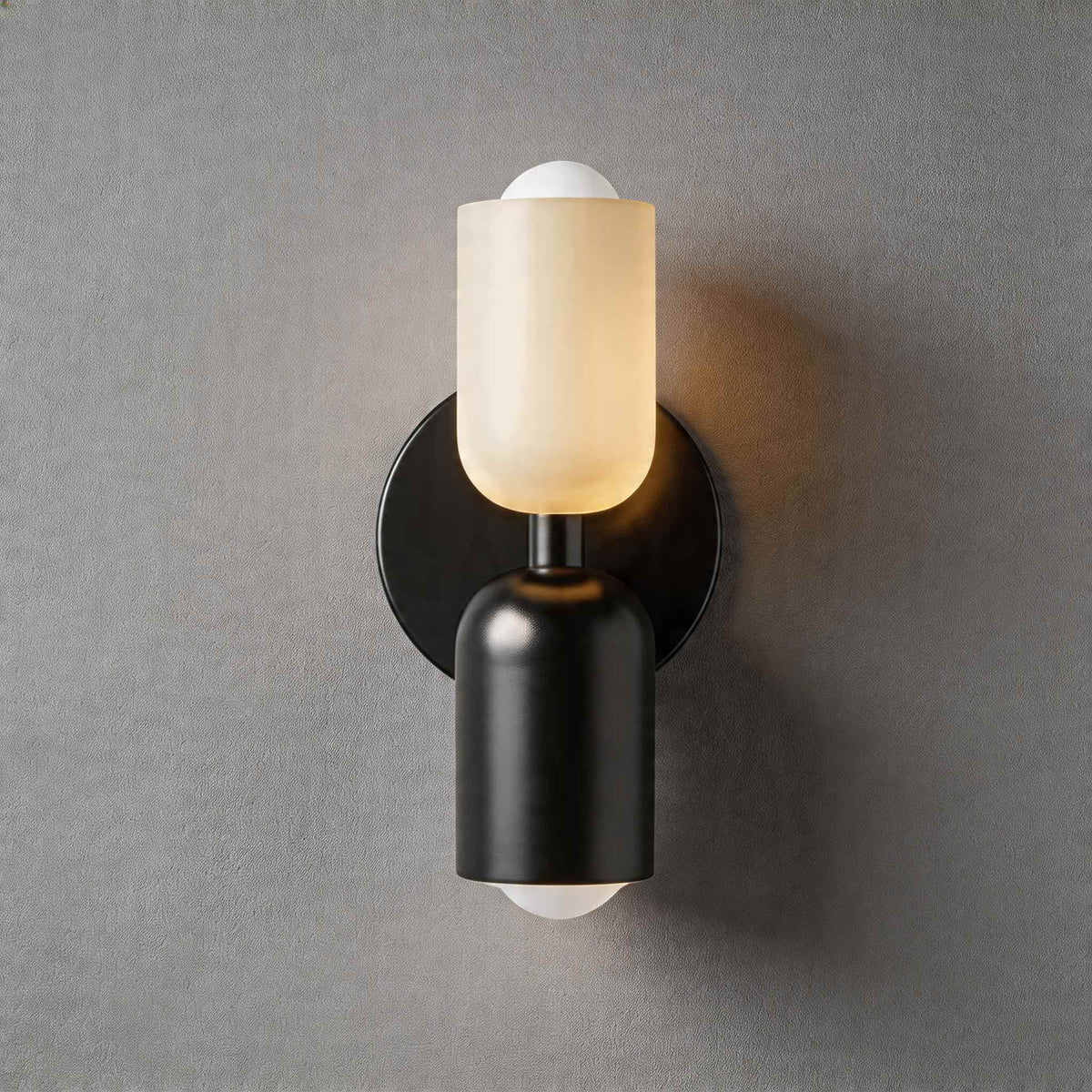 Modern nordisk vägglampa med dubbla huvuden - målat järn, väggmonterad, dimbar E26, LED-kompatibel