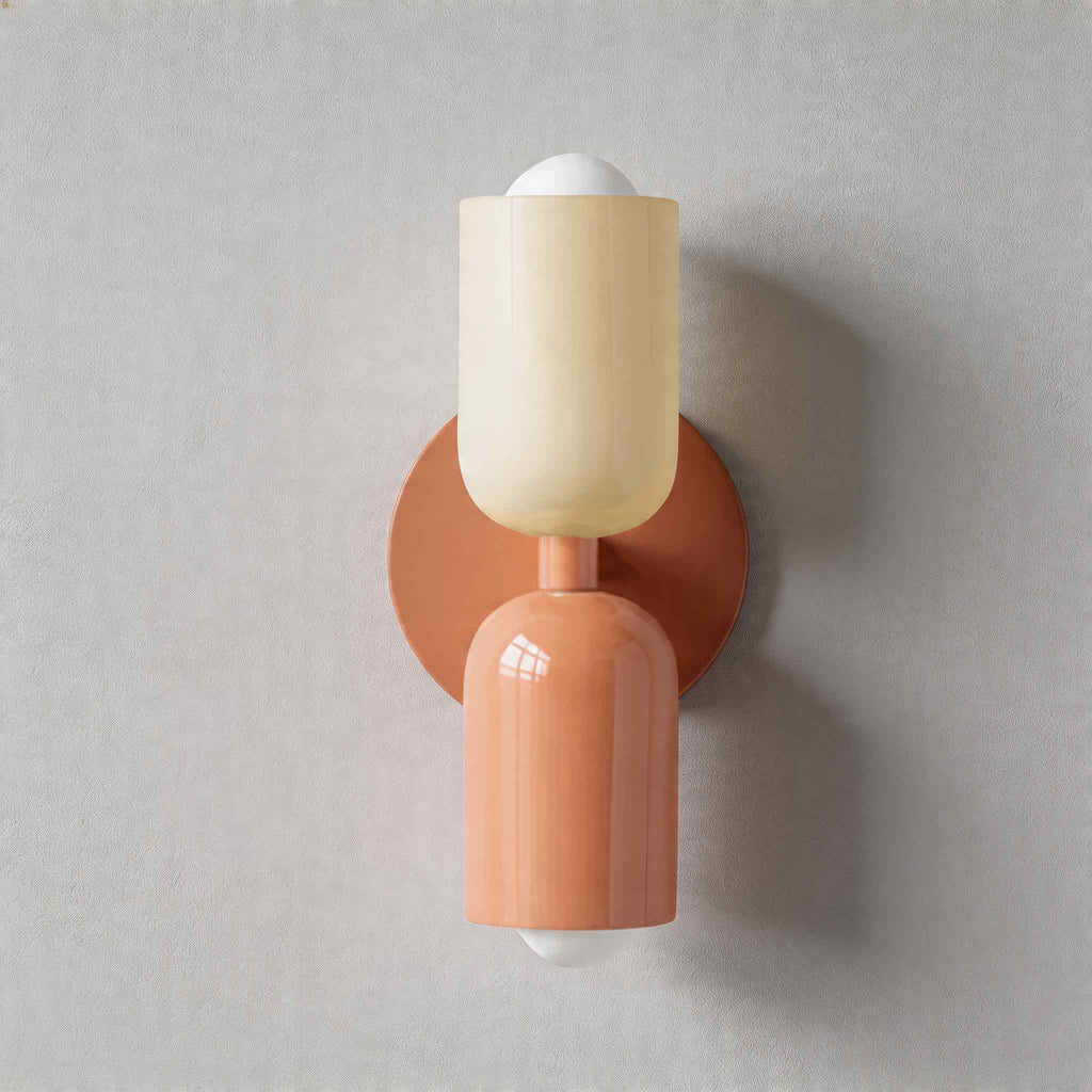 Modern nordisk vägglampa med dubbla huvuden - målat järn, väggmonterad, dimbar E26, LED-kompatibel