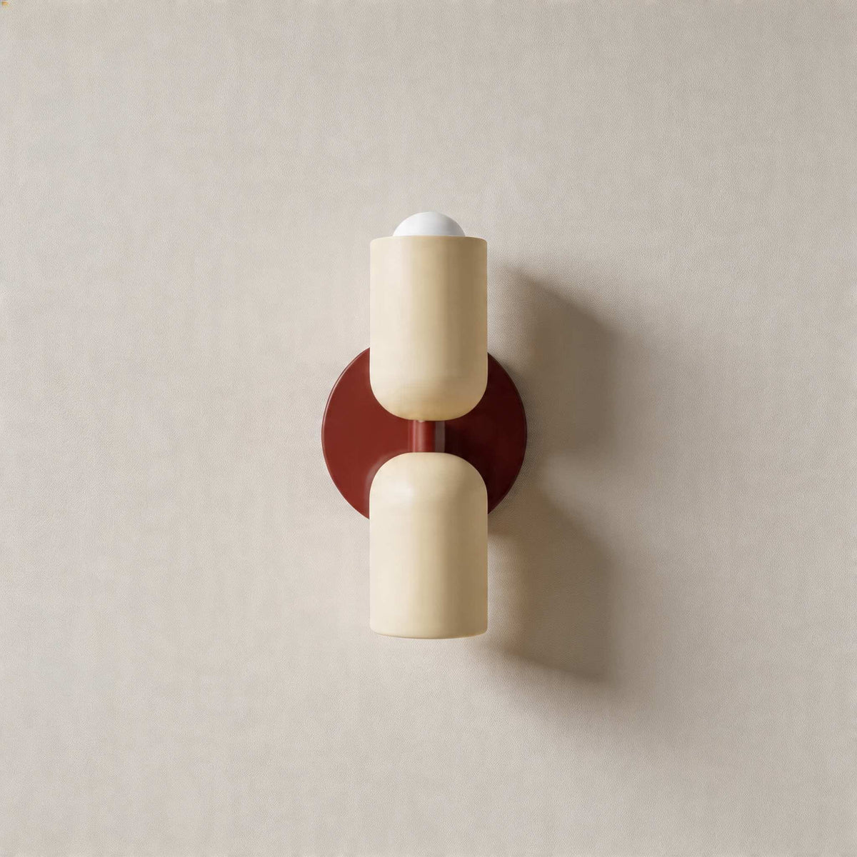 Modern nordisk vägglampa med dubbla huvuden - målat järn, väggmonterad, dimbar E26, LED-kompatibel