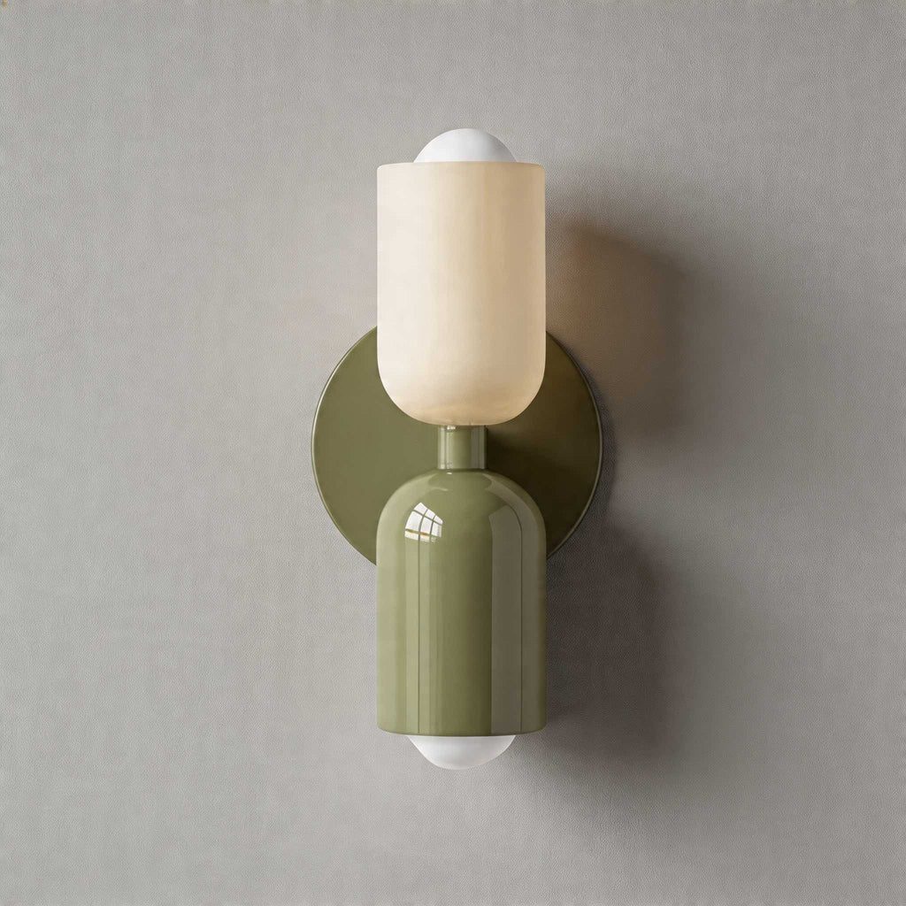 Modern nordisk vägglampa med dubbla huvuden - målat järn, väggmonterad, dimbar E26, LED-kompatibel