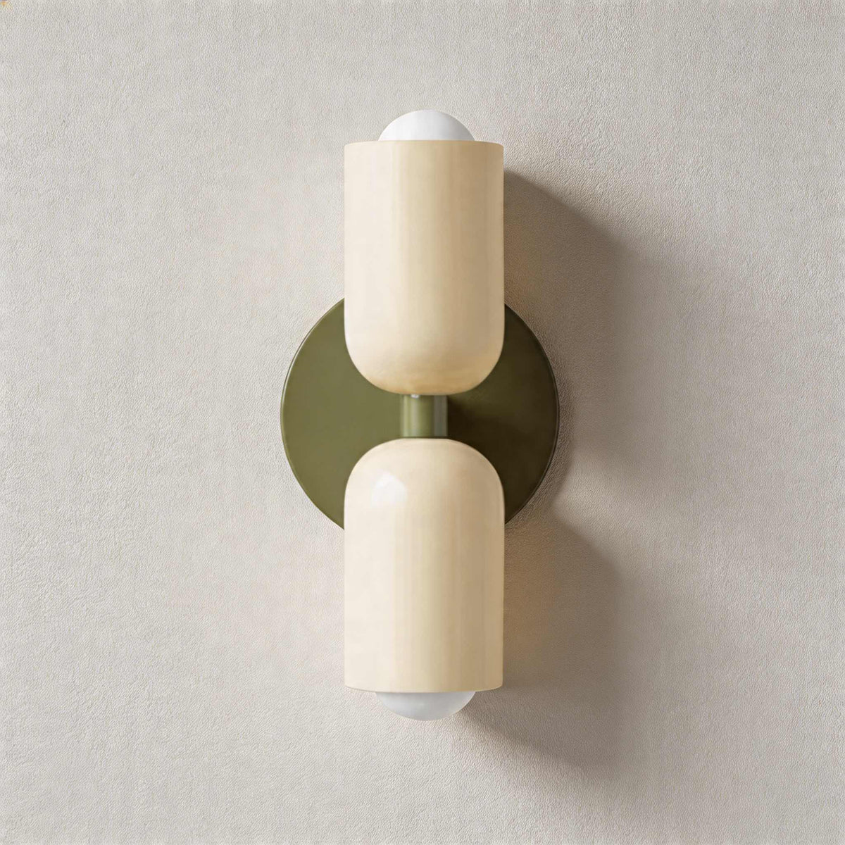 Modern nordisk vägglampa med dubbla huvuden - målat järn, väggmonterad, dimbar E26, LED-kompatibel