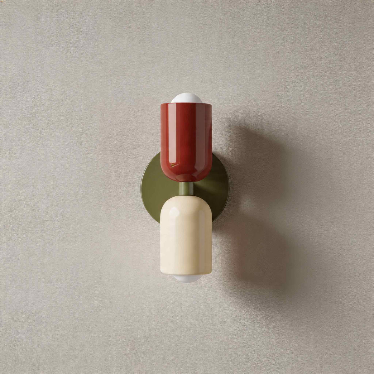 Modern nordisk vägglampa med dubbla huvuden - målat järn, väggmonterad, dimbar E26, LED-kompatibel