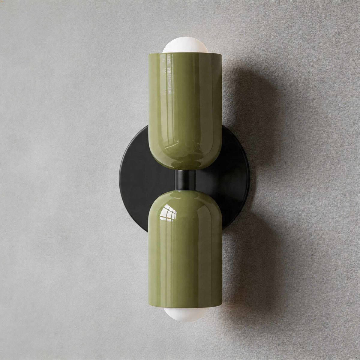 Modern nordisk vägglampa med dubbla huvuden - målat järn, väggmonterad, dimbar E26, LED-kompatibel