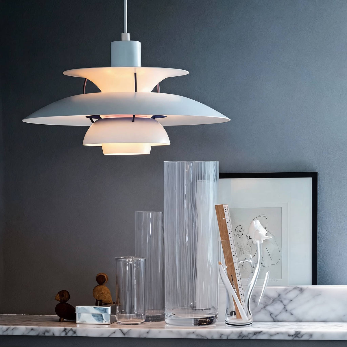 Moderne metalpendellampe — LED-hængelampe med 1 lys, 110V-240V