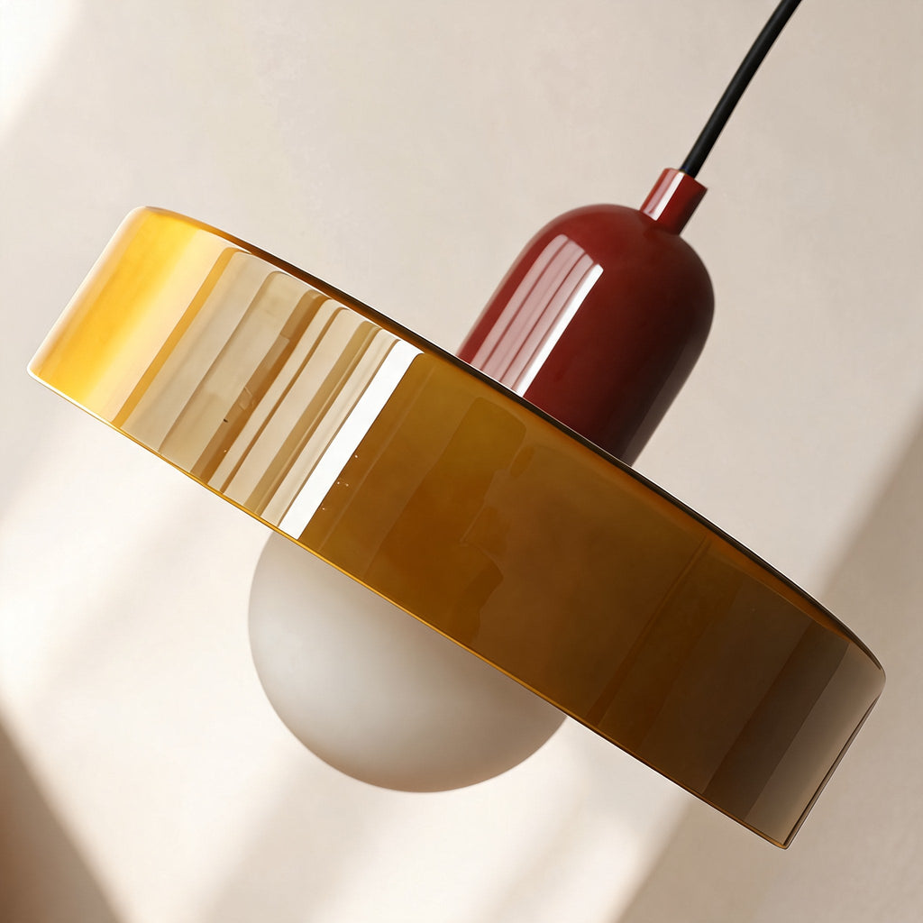 Nowoczesna mosiężna lampa wisząca — regulowany przewód zawieszenia, szklany klosz, gniazdo G9, 40W