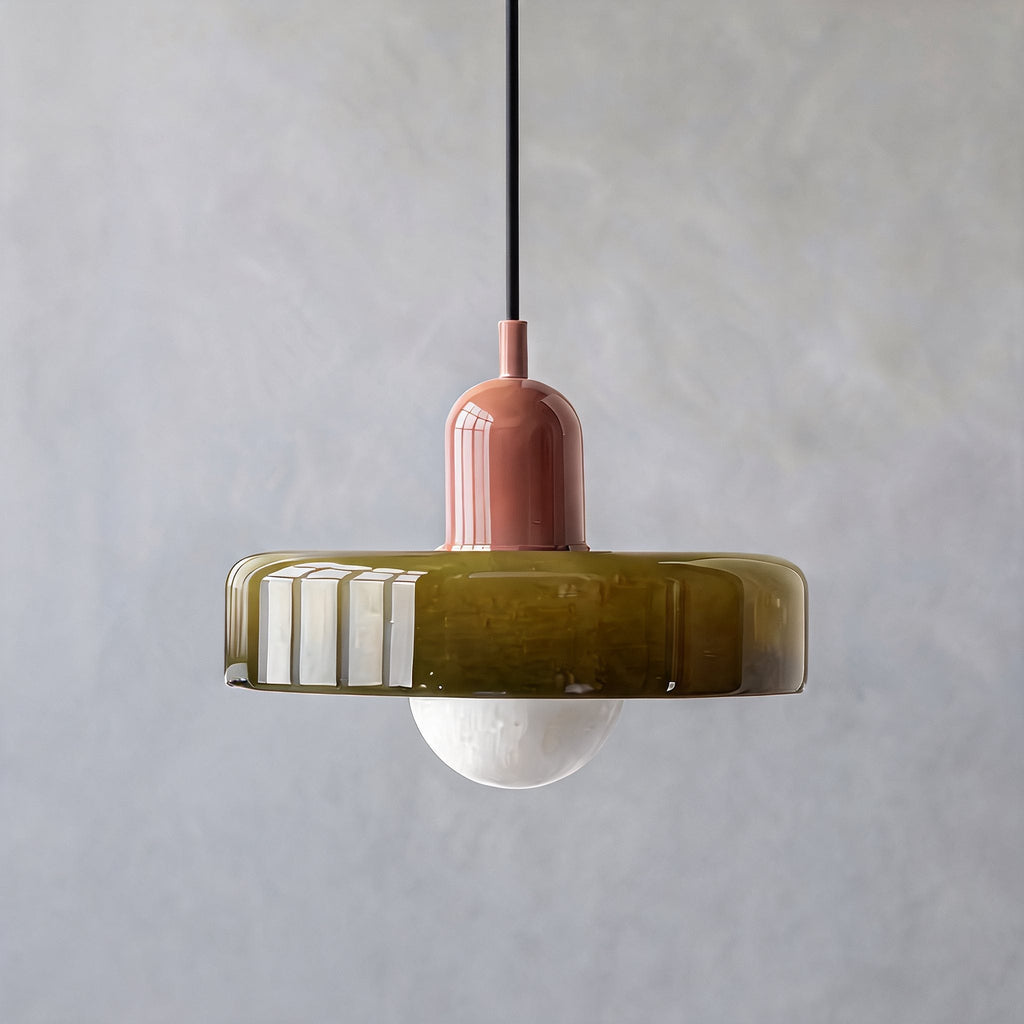 Nowoczesna mosiężna lampa wisząca — regulowany przewód zawieszenia, szklany klosz, gniazdo G9, 40W