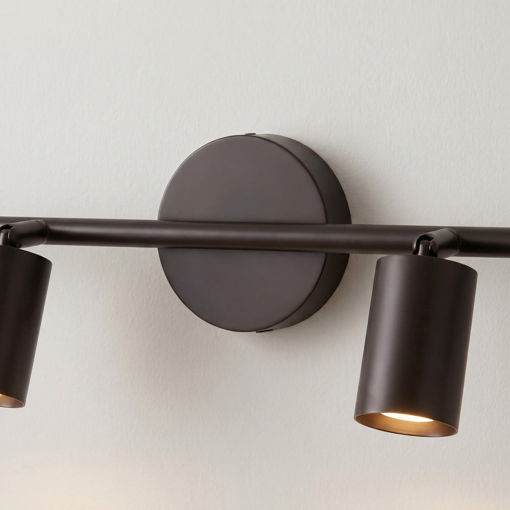 Modern Brass Wall Sconce — 350° Adjustable Rotating Spotlight